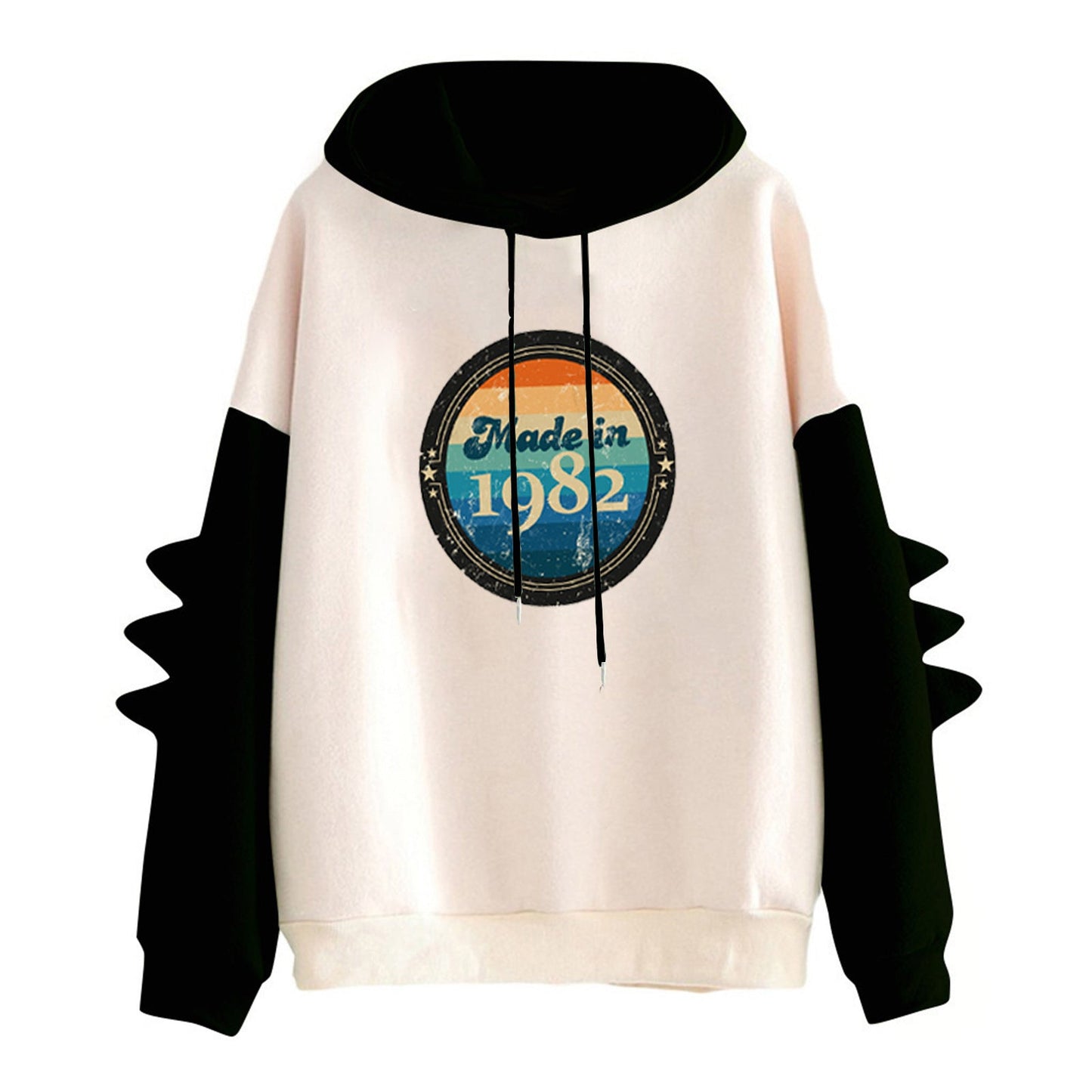Damen Kapuzenpullover Retro-Design Norvielle