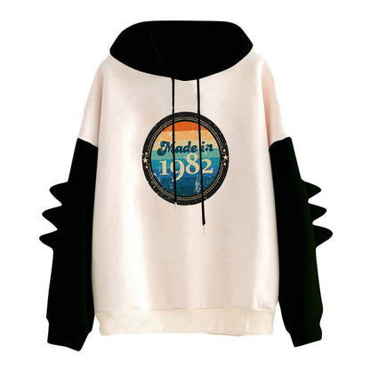 Damen Kapuzenpullover Retro-Design Norvielle