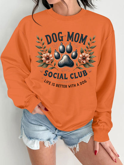 Damen Sweatshirt Hundemotiv Aufdruck Norvielle