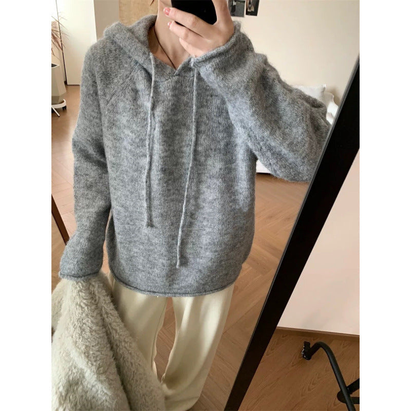 Damen Hoodie Weiches Fleece Kängurutasche