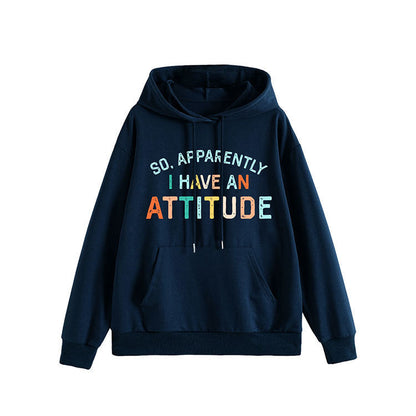 Damen Kapuzenpullover Lässig Mit Schriftzug Norvielle