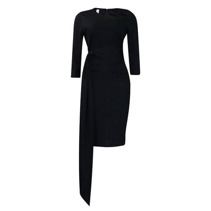Damen Wickelkleid Elegante Taillierung Gürtel