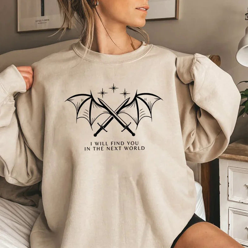 Damen Sweatshirt Grafikdesign Norvielle Weiss