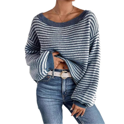 Damen Grobstrickpullover Rundhals Norvielle