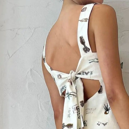 Damen Maxikleid Kreatives Print Taschen