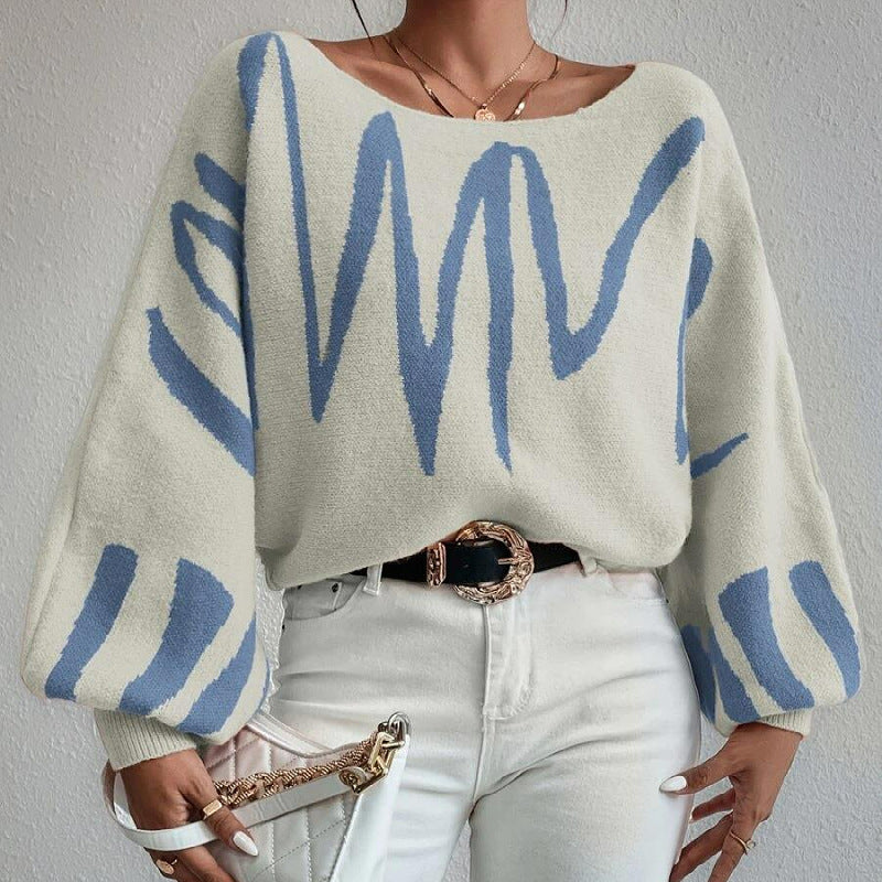 Damen Oversized Strickpullover Asymmetrisch Lässig - Norvielle