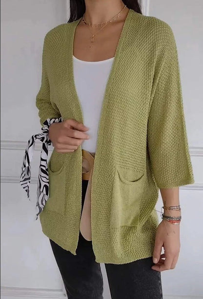 Damen Strickjacke Lässig Mit Taschen Norvielle