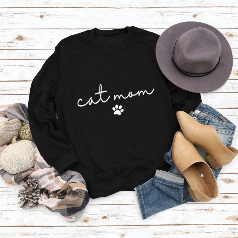 Damen Sweatshirt Katzenmama-Design Norvielle