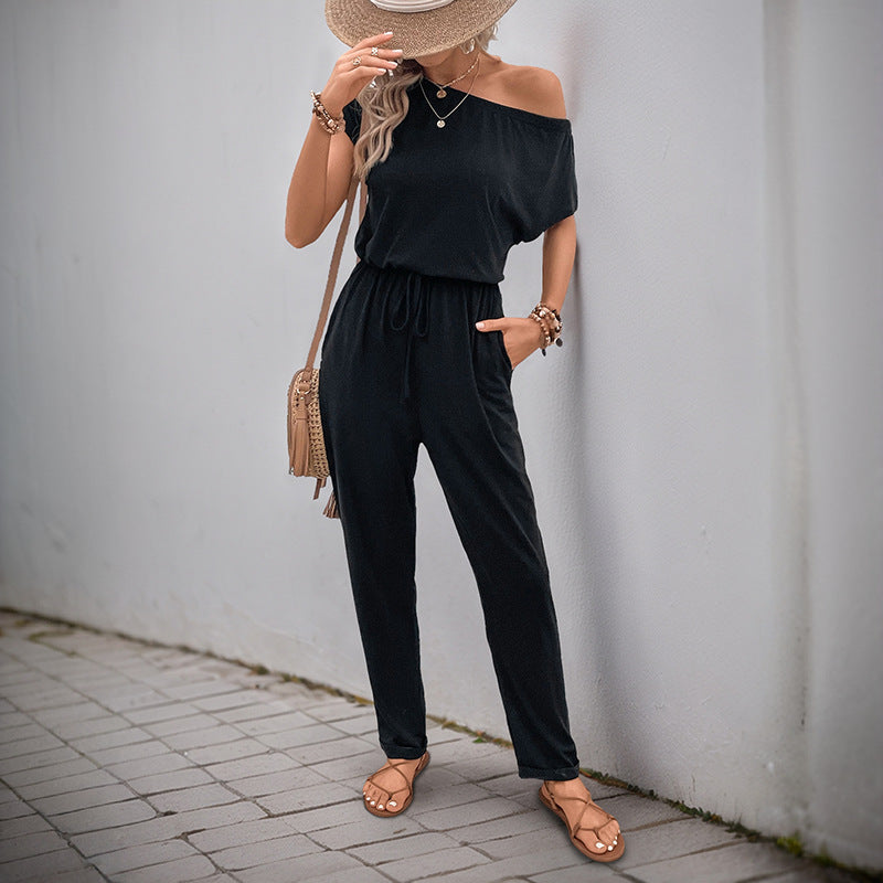 Damen Einteiler Off-Shoulder Elastisch Norvielle