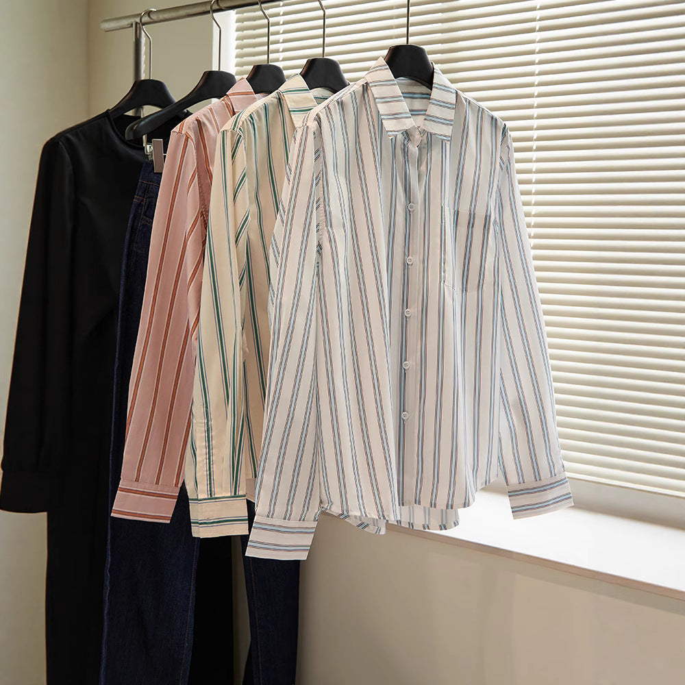 Damen Bluse Übergroß Gestreift Norvielle