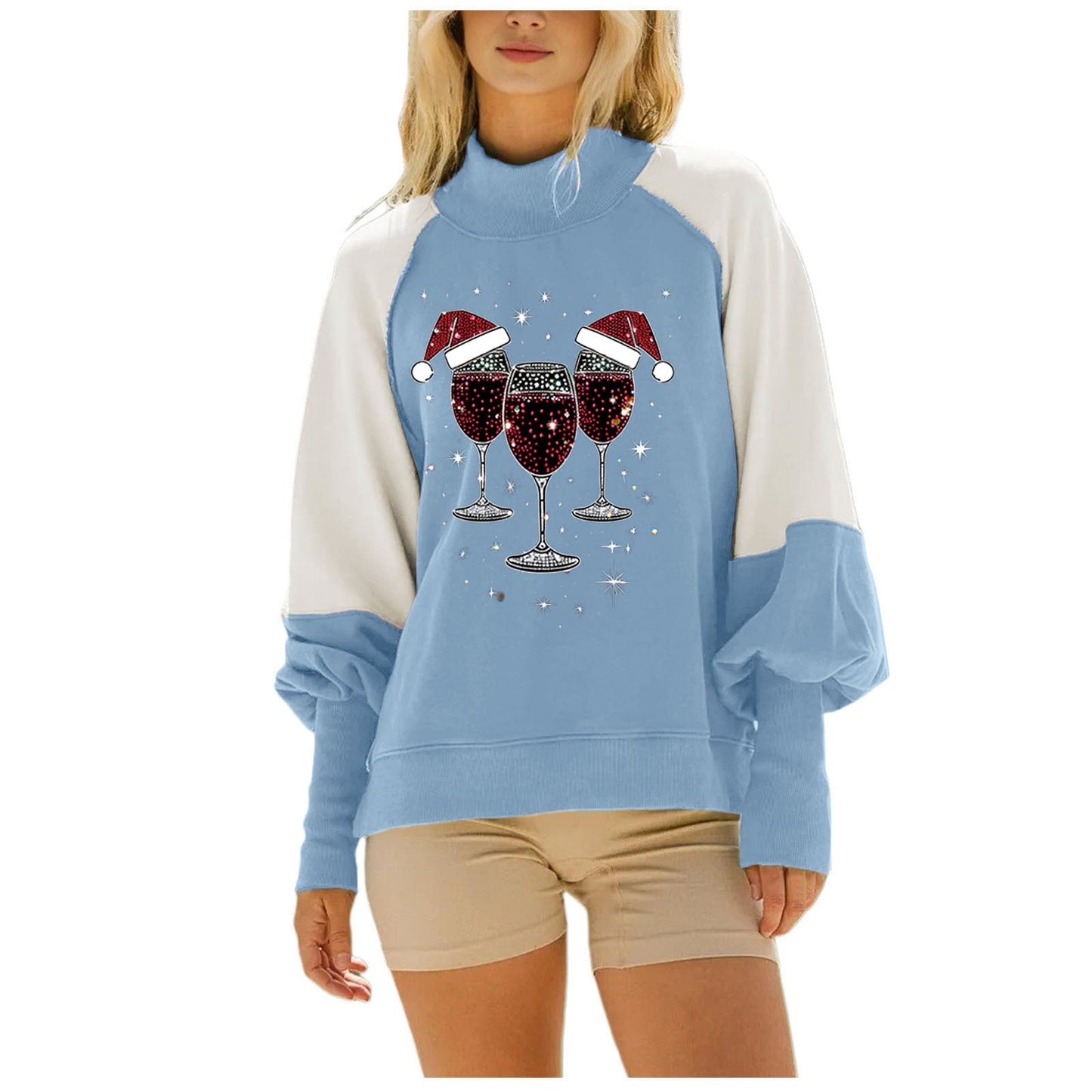 Damen Sweatshirt Glitzermotiv Norvielle - Norvielle