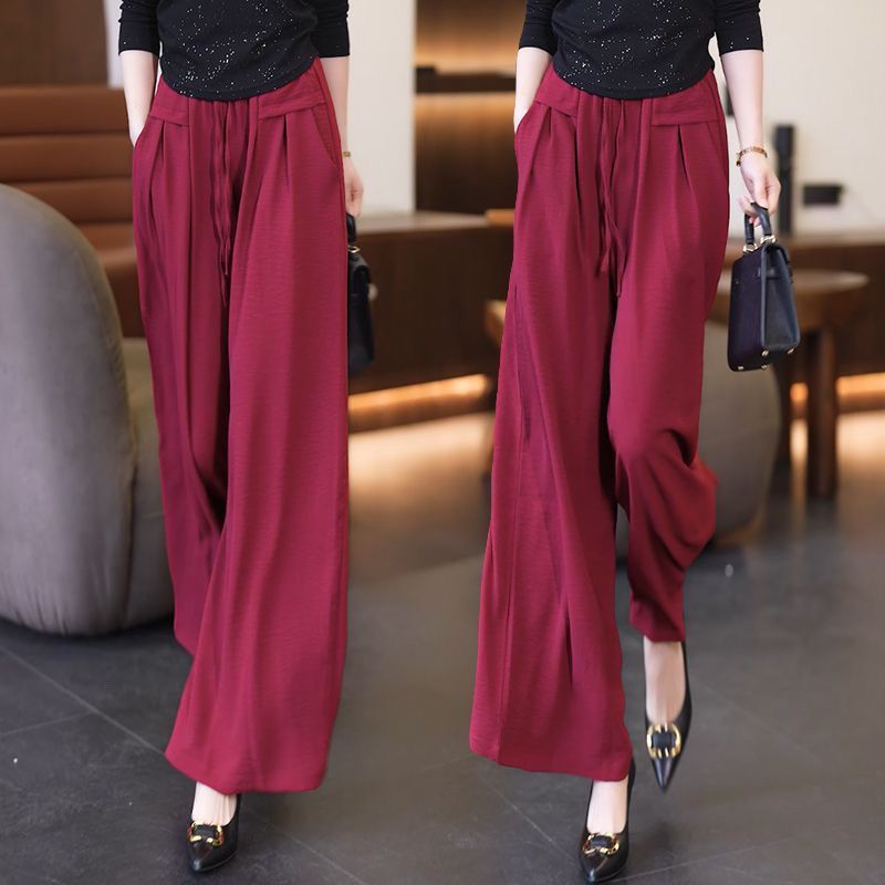 Damen Weitbein-Hose Elegantes Design Schwarz - Norvielle
