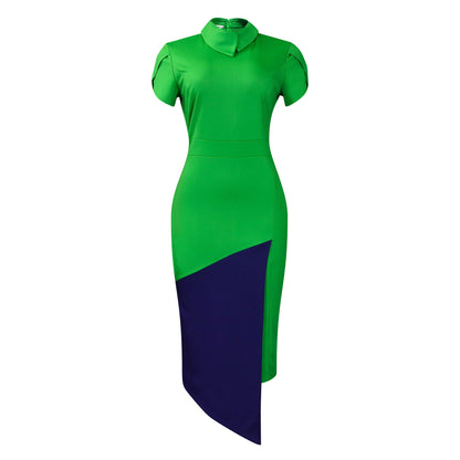Damen Etuikleid Asymmetrisch Elegant Norvielle