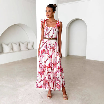 Damen Maxikleid Rüschendesign Fließender Stoff Norvielle