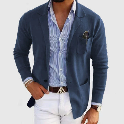 Herren Strickblazer Lässig Praktische Taschen Bequem Norvielle