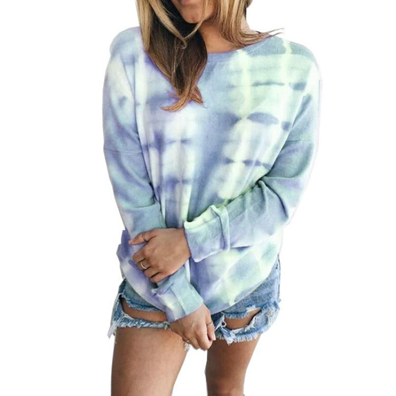 Damen Sweatshirt Batik-Design Lässig Norvielle