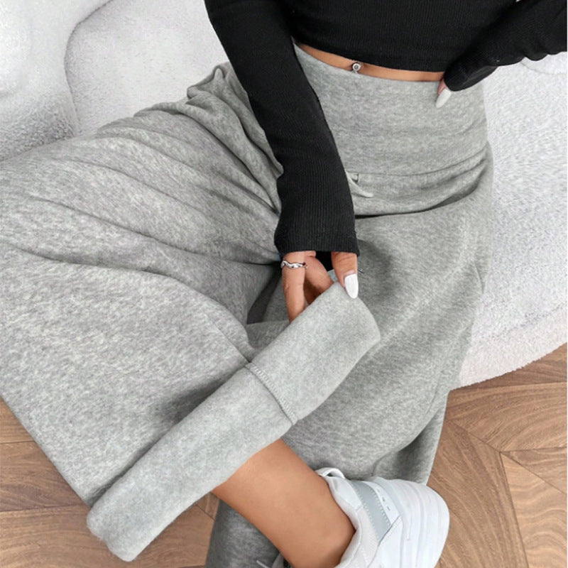 Damen Freizeithose Elastischer Bund Weit Bequem
