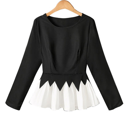 Damen Rüschendesign Eleganter Schnitt
