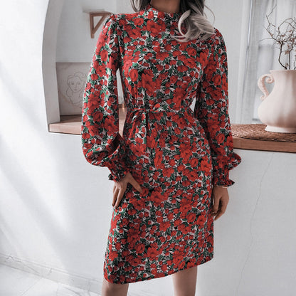 Damen Blusenkleid Floralmuster Baumwolle Norvielle