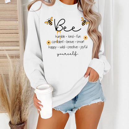 Damen Sweatshirt Bienenmotiv Positiv