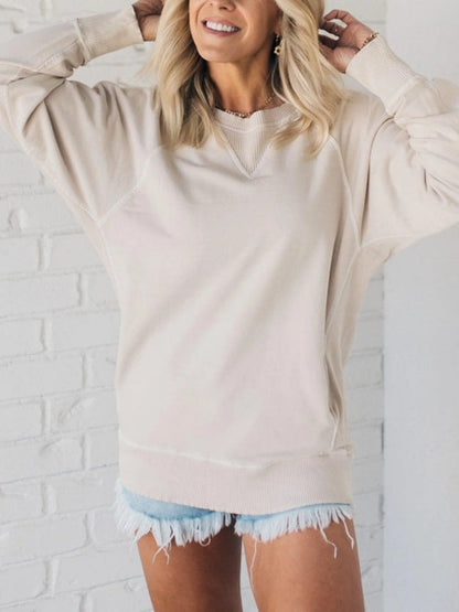Damen Oversized Sweatpullover Lässig Bequem Norvielle