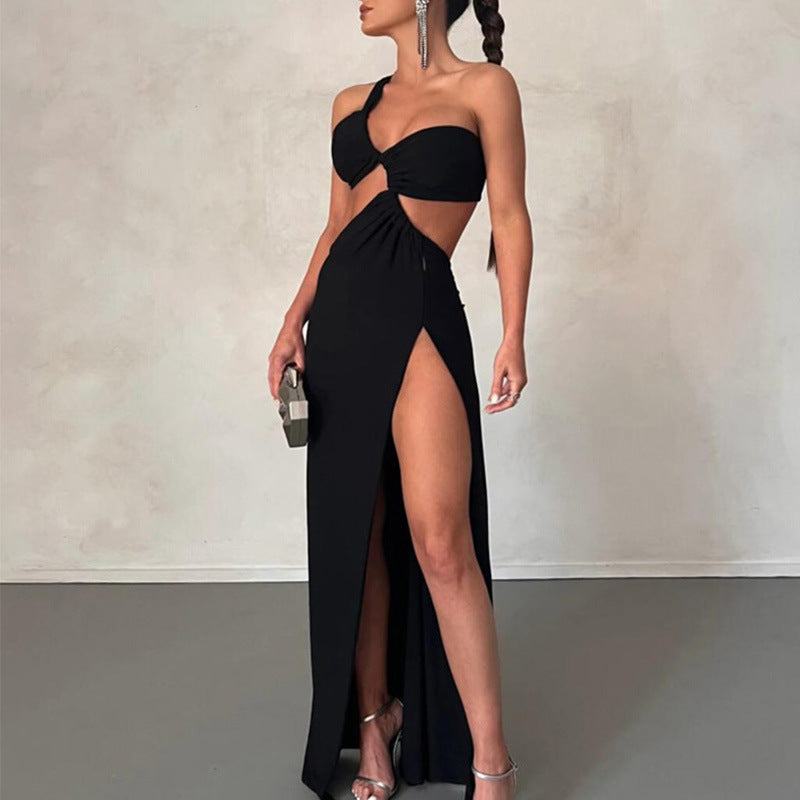 Damenkleid Asymmetrisch Cut-Out-Design Norvielle