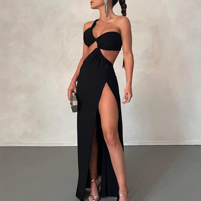 Damenkleid Asymmetrisch Cut-Out-Design Norvielle