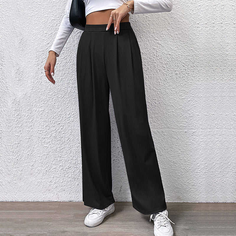 Damen Palazzo-Hose Hochtaillen Falten Norvielle