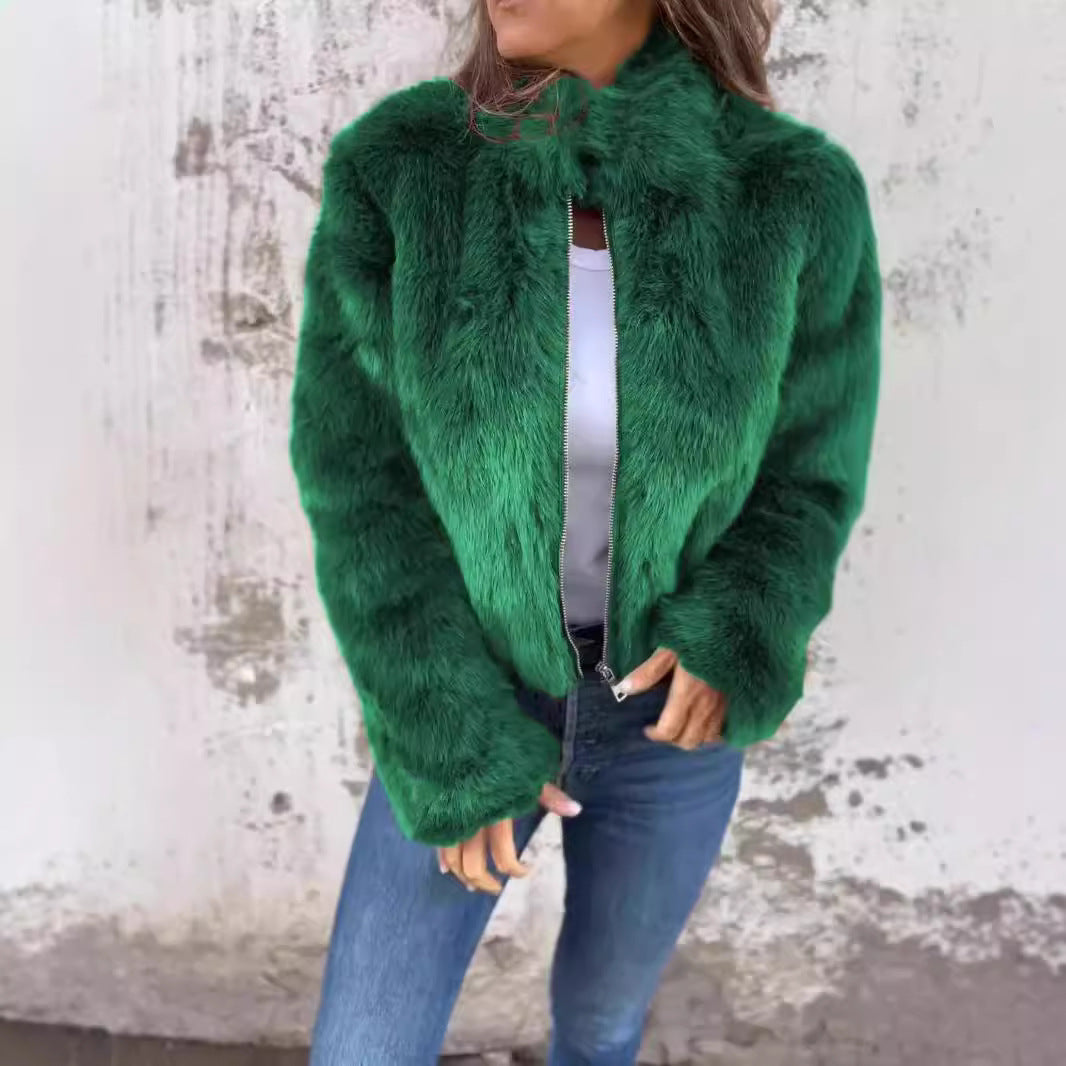 Damen Fleecejacke Hochkragen Kuschelig Norvielle