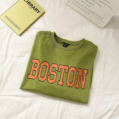 Damen Sweatshirt Lässig Mit Auffälligem Schriftzug Norvielle