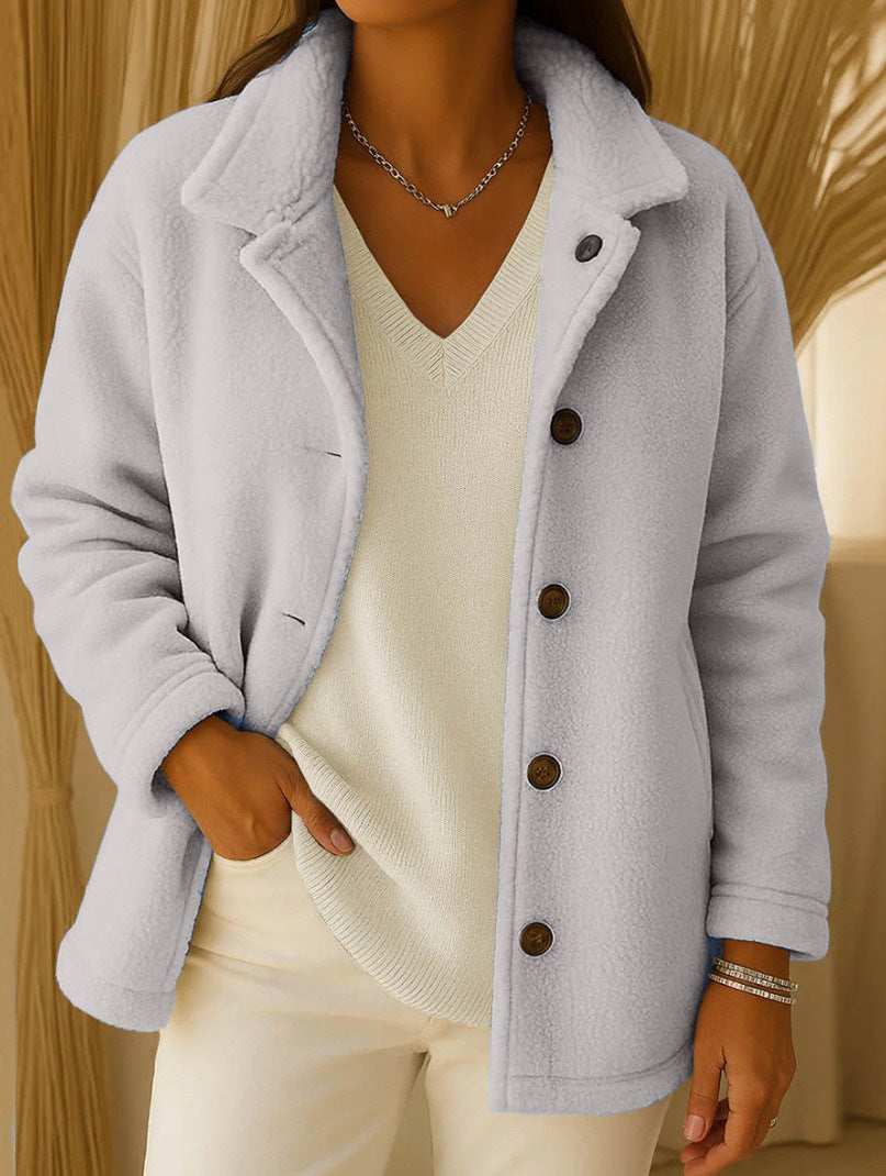 Damen Fleecejacke mit Knöpfen Norvielle