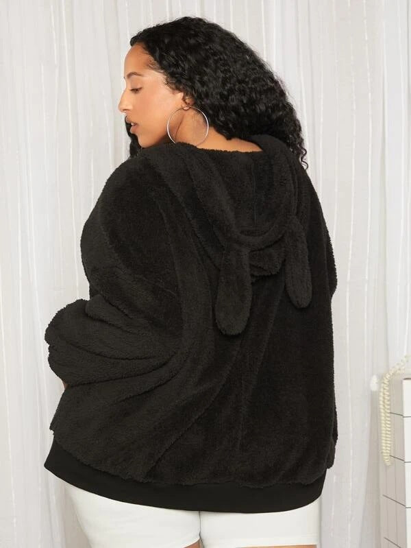 Damen Hoodie Oversized mit Hasenohren Weich Norvielle - Norvielle