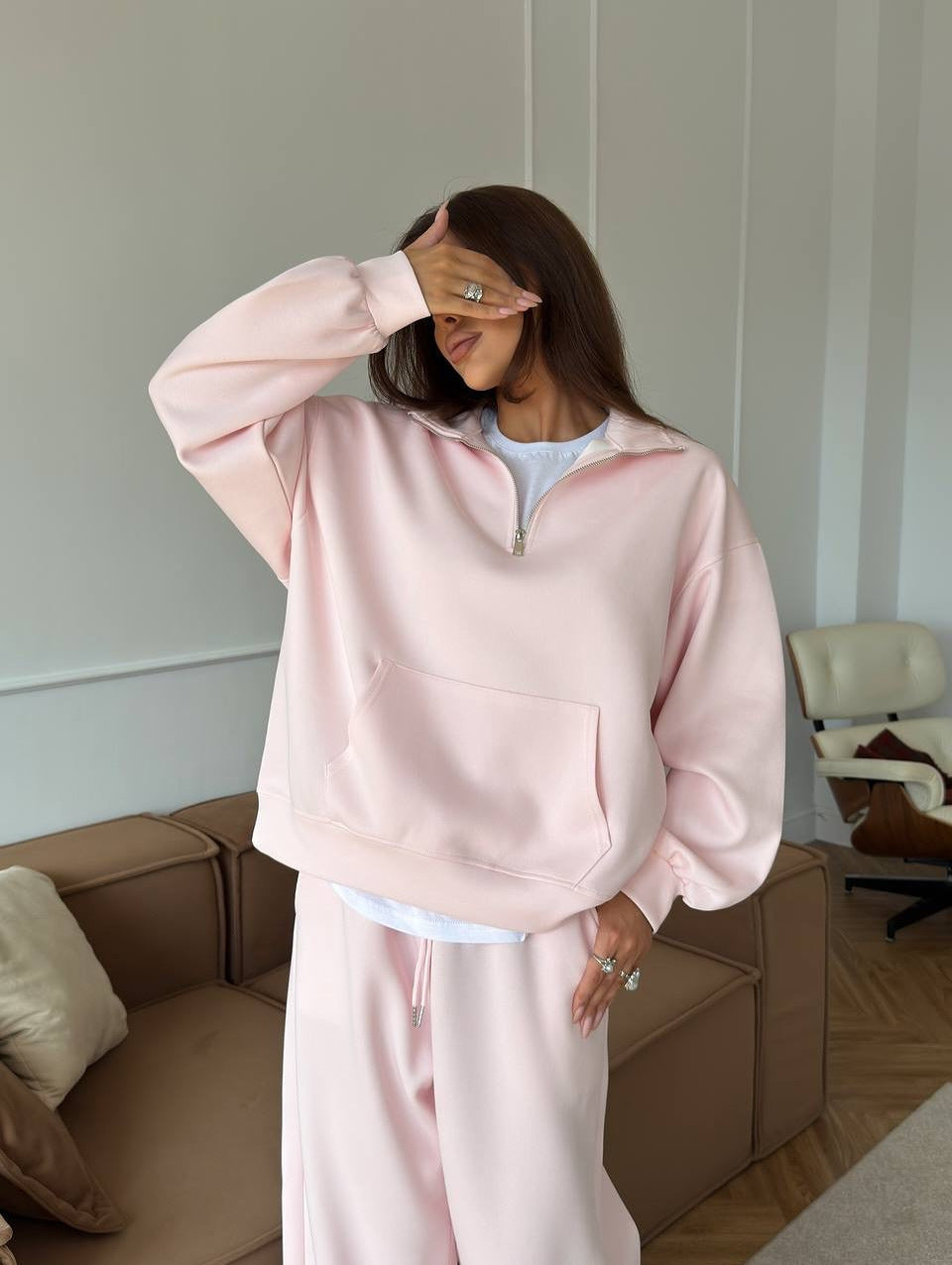 Damen Sweatshirt Set Oversized Norvielle Baumwolle