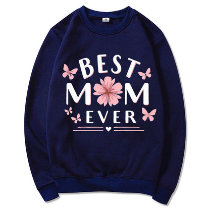 Damen Sweatshirt Florales Design Weich Rosa