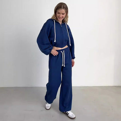 Damen Hoodie Set Weite Hose Norvielle