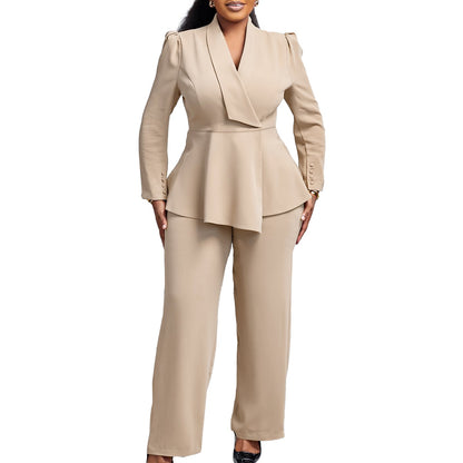 Damen Blazeranzug Weites Bein Elegante Optik