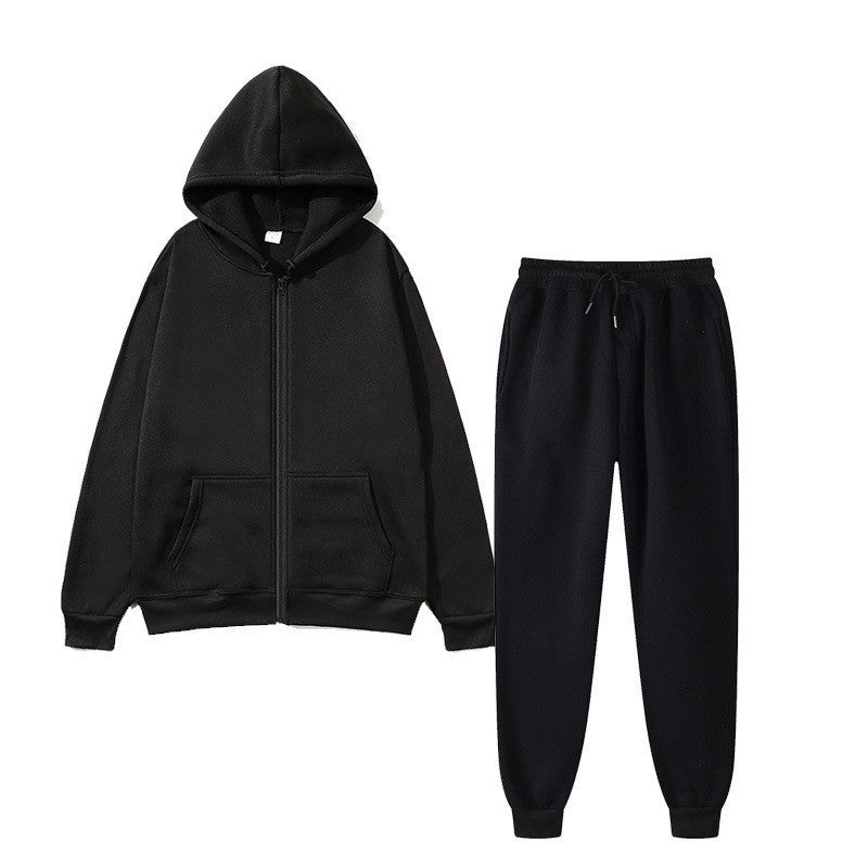 Damen Kapuzenpullover Set Bequem Reißverschluss
