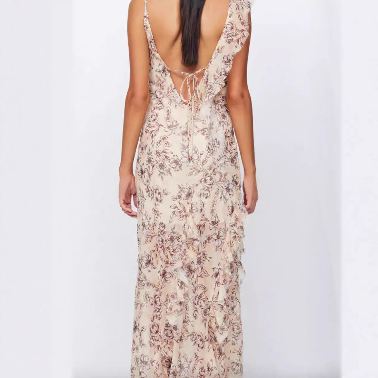 Damen Maxikleid Sommer Florale Prints Norvielle