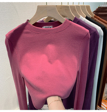 Damen Langarmshirt Feine Struktur Norvielle