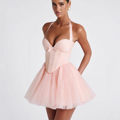 Damen Cocktailkleid Korboberteil Tüllrock Norvielle - Norvielle