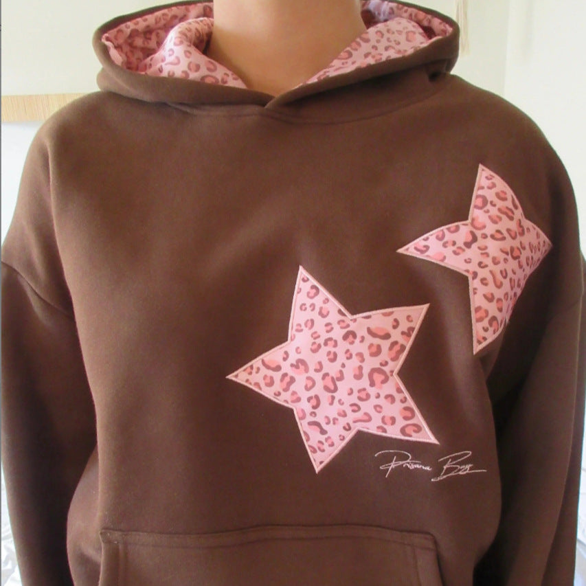 Damen Kapuzenpullover Tiermuster