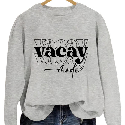 Damen Sweatshirt Lässiger Schriftzug Entspannte Passform Norvielle