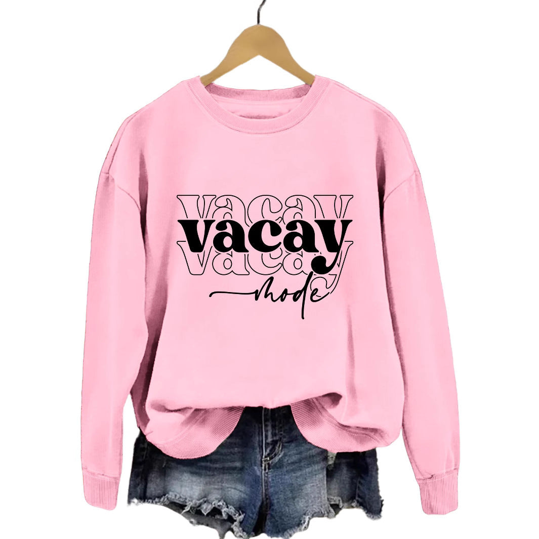Damen Sweatshirt Lässiger Schriftzug Entspannte Passform Norvielle