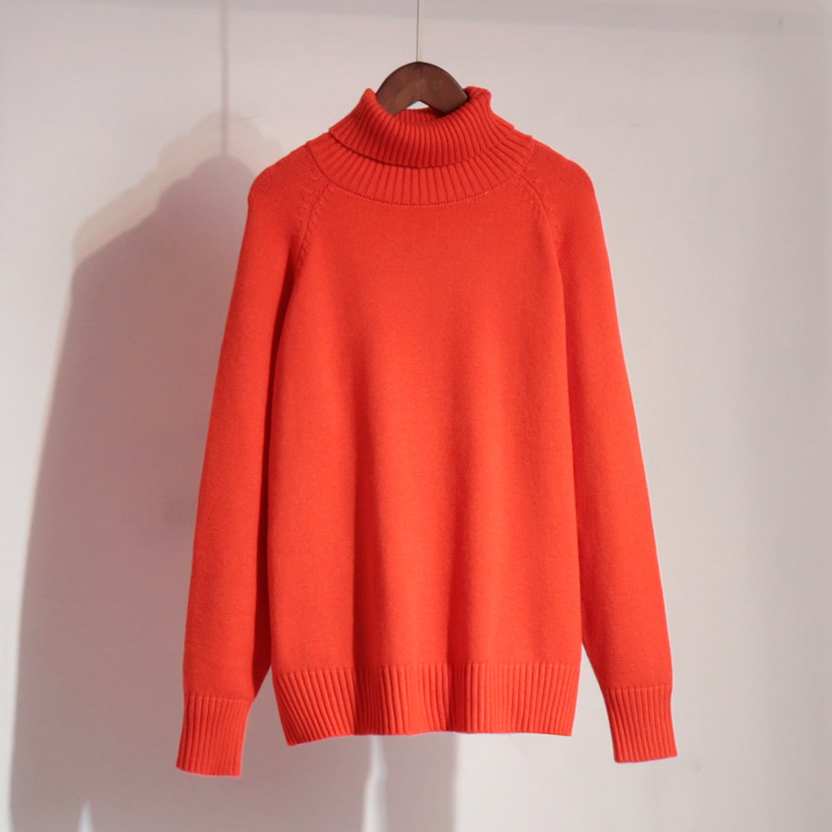 Damen Strickpullover Hochkragen Lässig Norvielle