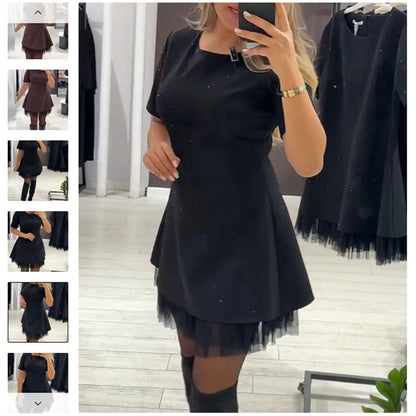 Damenkleid mit Tüllsaum Elegantes es Abendkleid