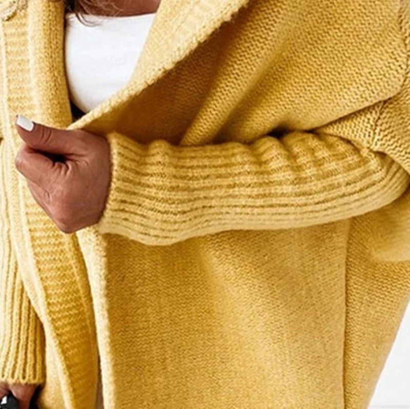 Damen Cardigan mit Kapuze Farbverlauf