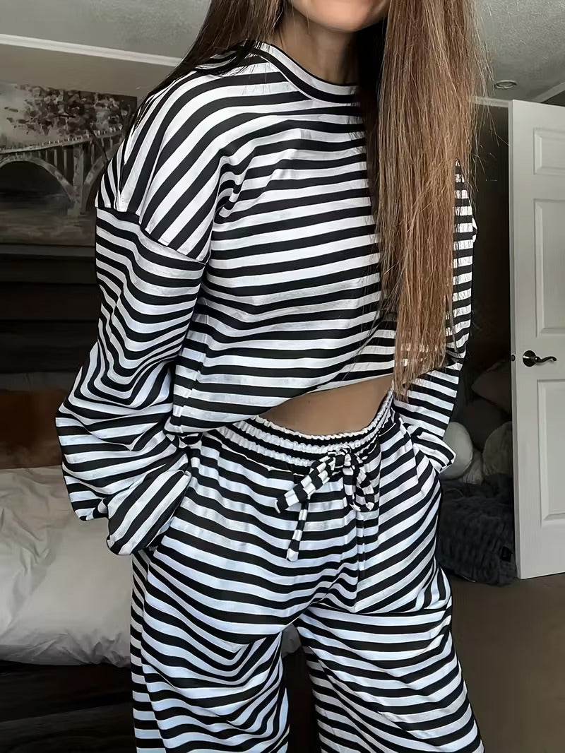 Damen Freizeit-Set Gestreift Norvielle
