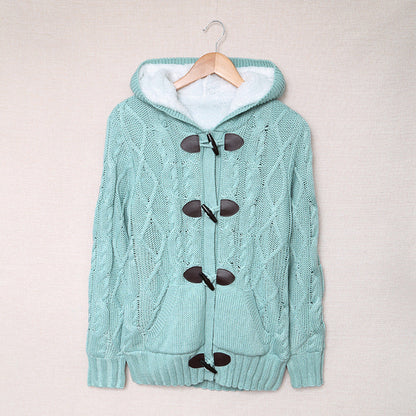 Damen Strickjacke Hochkragen Bequem Knöpfe Norvielle