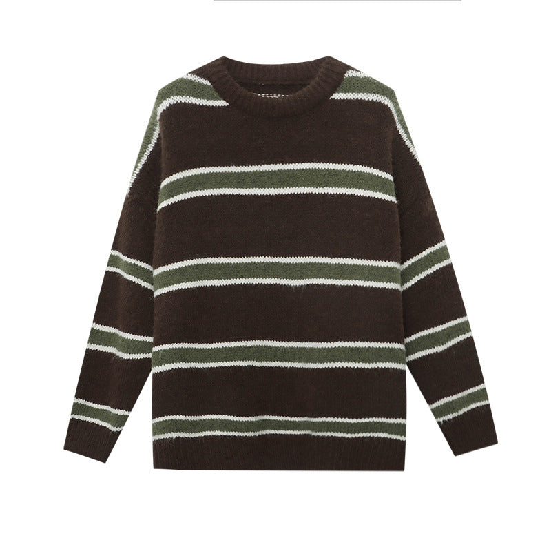 Damen Strickpullover Gestreift Locker Norvielle