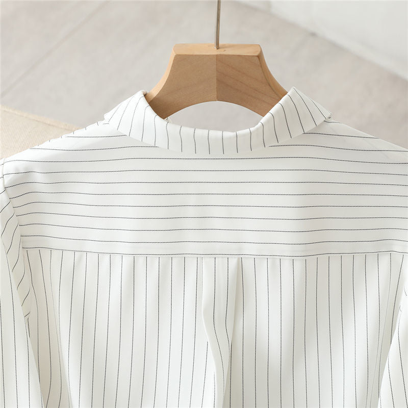Damen Bluse Langärmlig Streifenmuster Norvielle